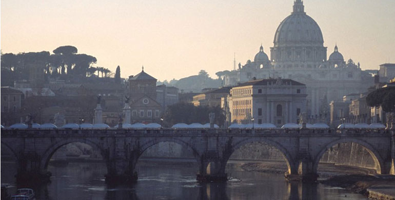 A view of Rome and its historic architecture