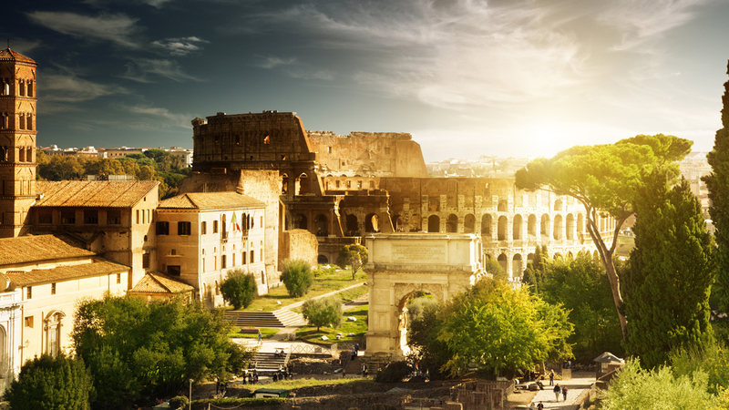 beautiful rome the forum and colosseum